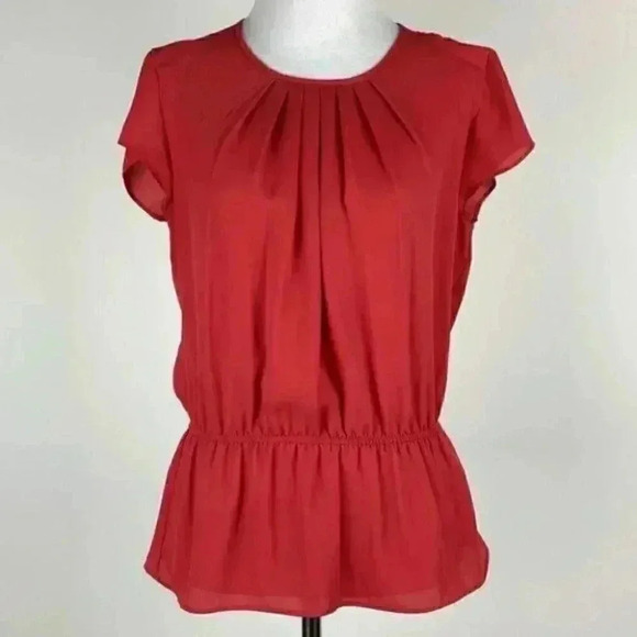 Ann taylor Factory top size XS red shirt sleeve - Picture 10 of 10